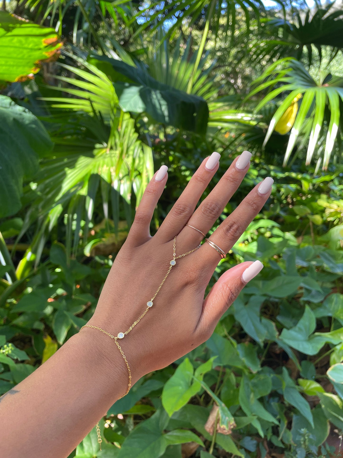 Diamond By The inch Gold Hand Chain