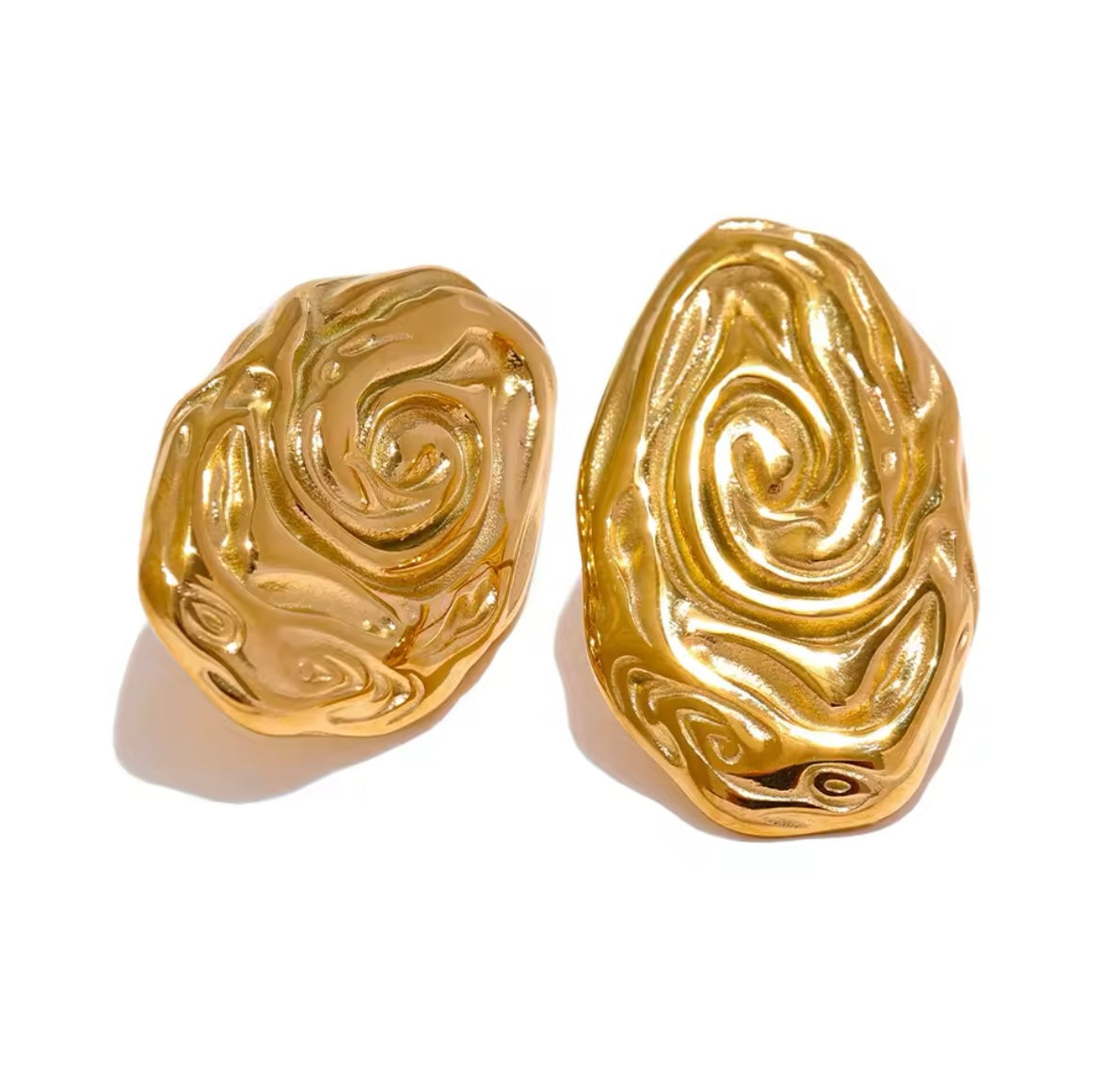 Gold Swirl Studs