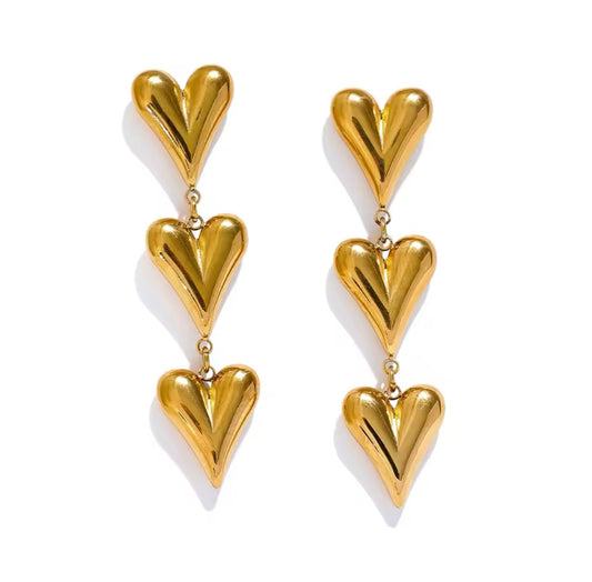 Heart Love Drop Dangle Earrings