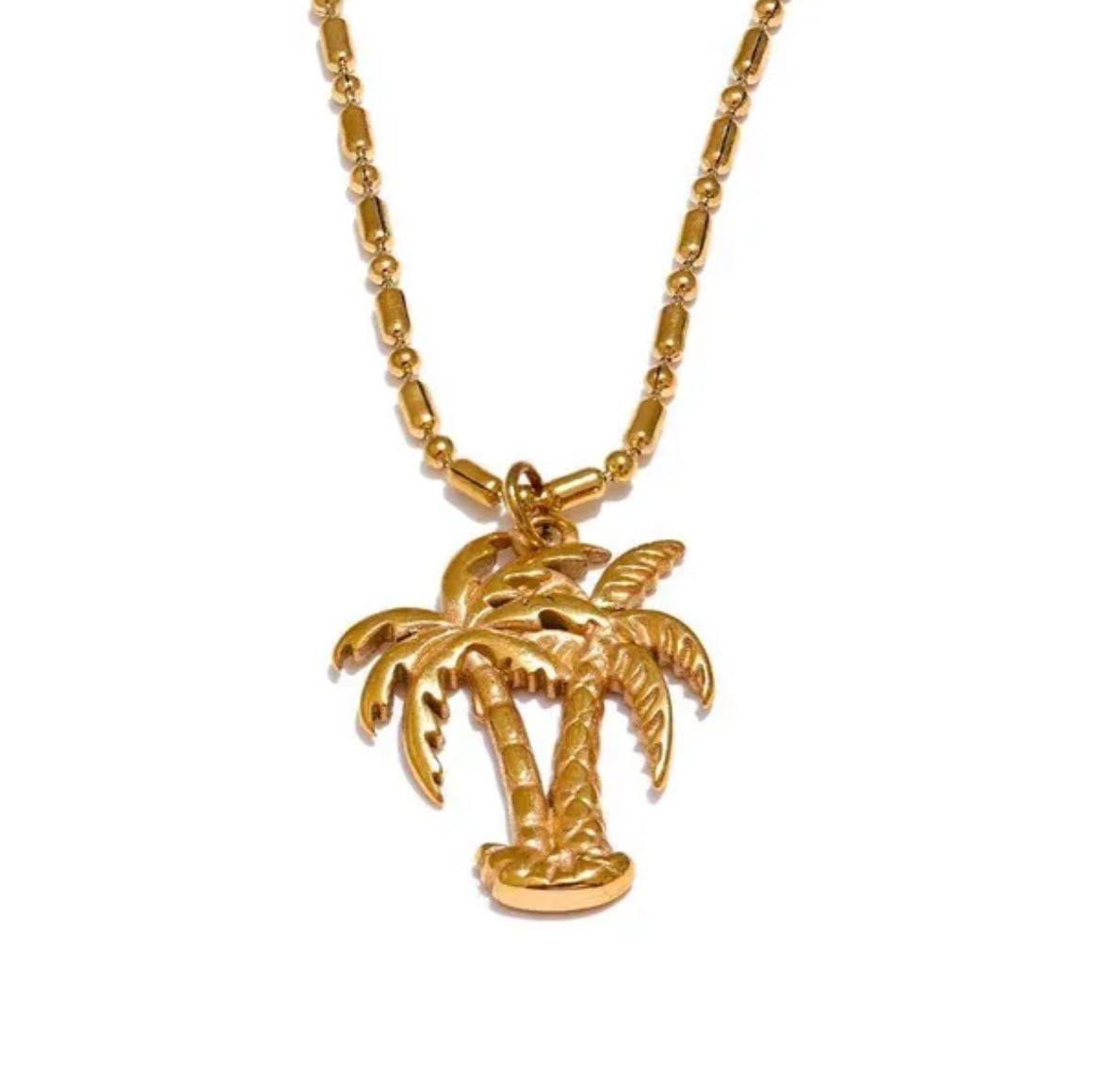 Gold Coconut Tree Necklace