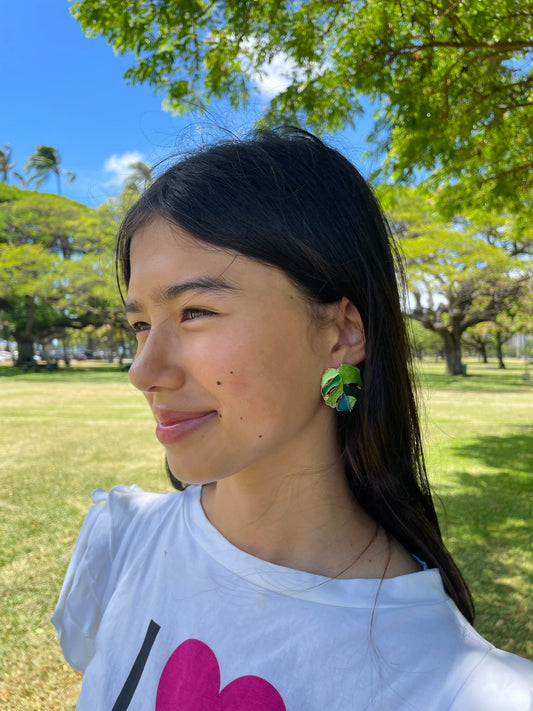 Monstera Leaf Studs Earrings
