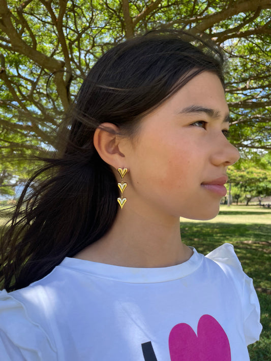 Heart Love Drop Dangle Earrings