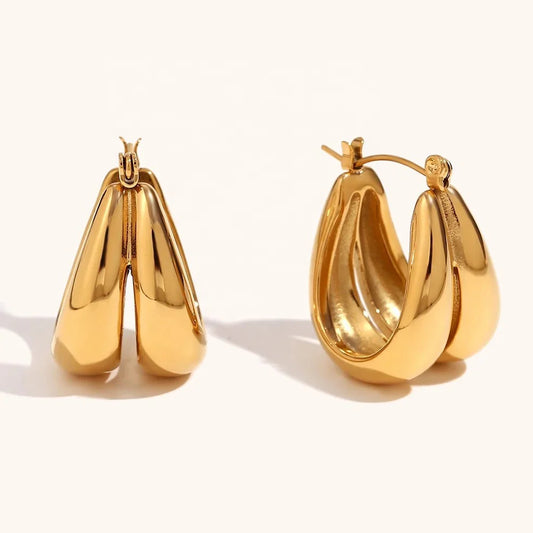 Gold Doubly Hoops