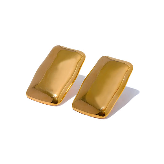 Gold Rectangle Studs