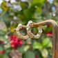 Gold Textured Huggie Hoops