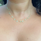 Green Quartz Teardrop Gemstone Necklace