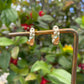 Gold Textured Huggie Hoops