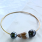 Shell + Tahitian Pearl Bangle