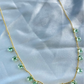 Green Quartz Teardrop Gemstone Necklace