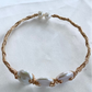 Wired 3 White Pearls Bracelet