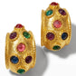 Multi Stone Hoop Earrings