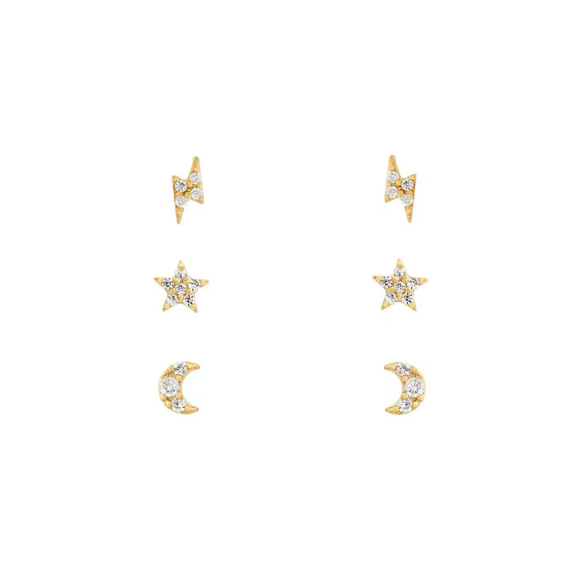 Dainty Celestial Stud Earrings
