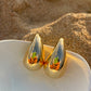 Gold Water Drop Earrings