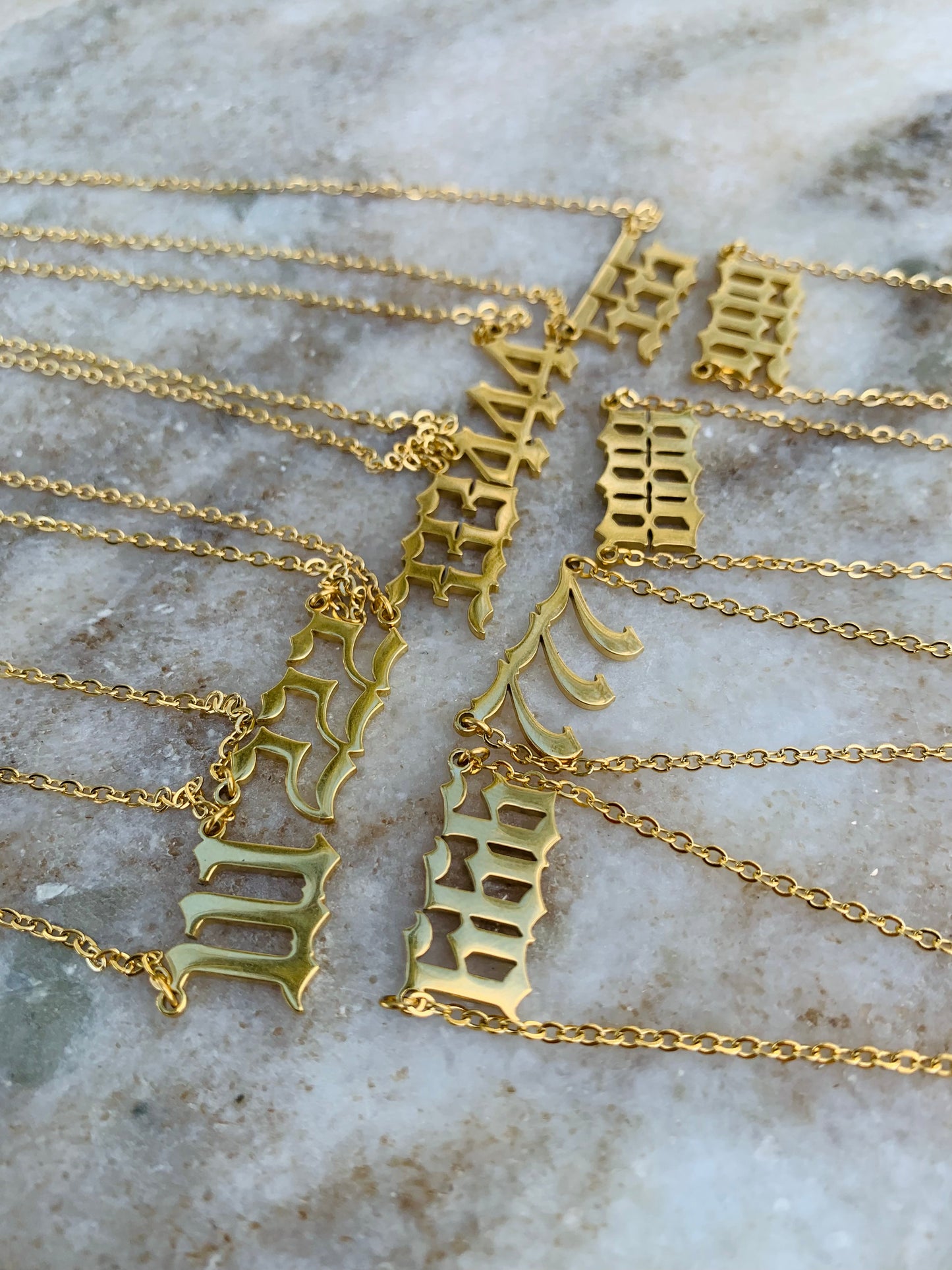 Gold Angel Number Necklace