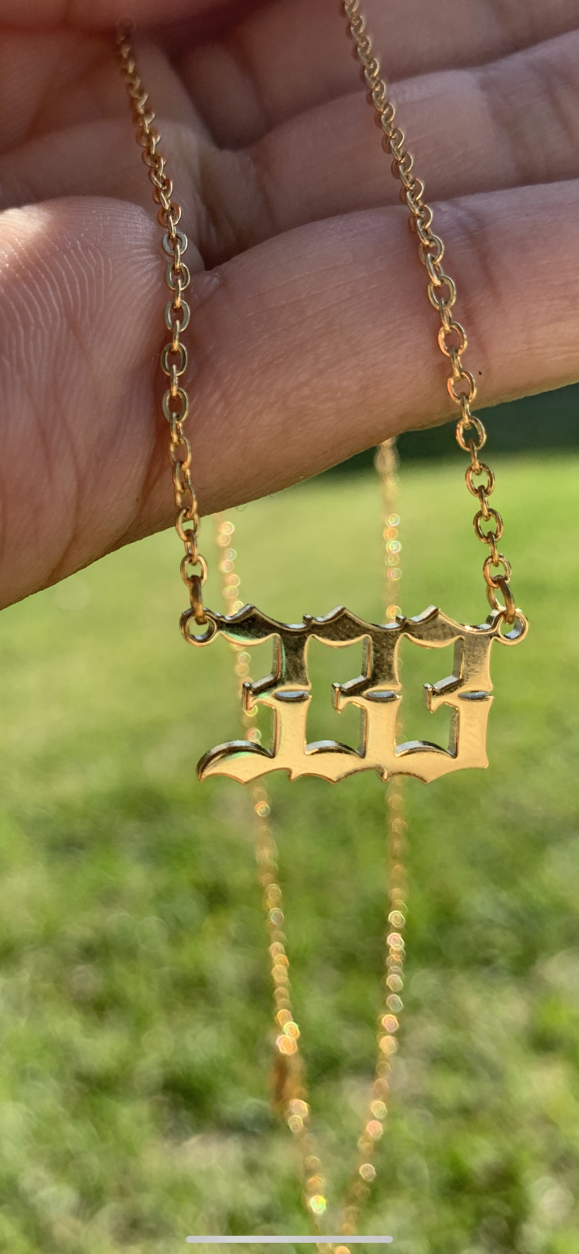 Gold Angel Number Necklace