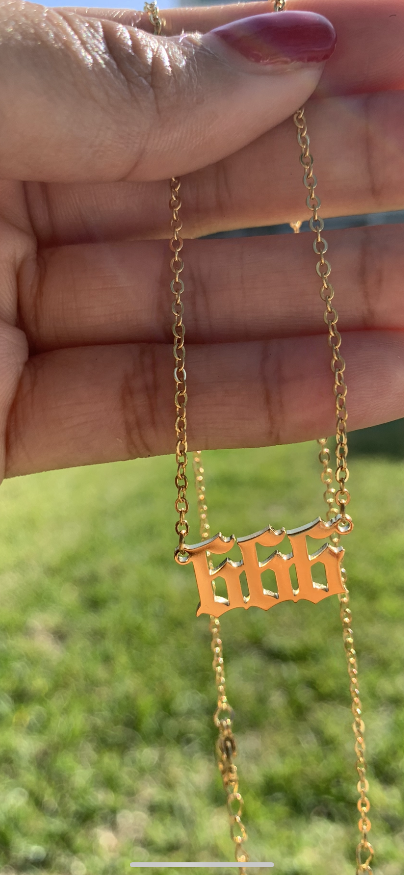 Gold Angel Number Necklace
