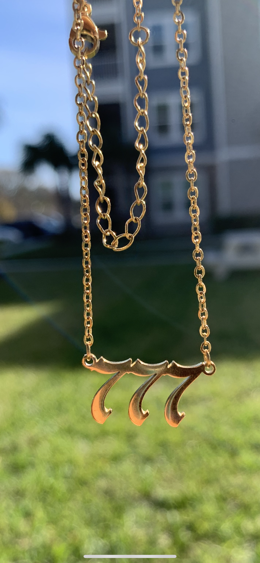 Gold Angel Number Necklace