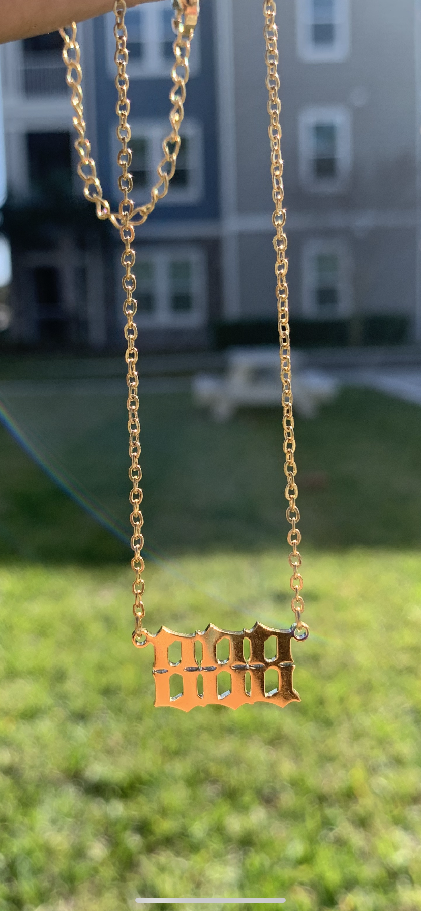 Gold Angel Number Necklace