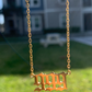 Gold Angel Number Necklace