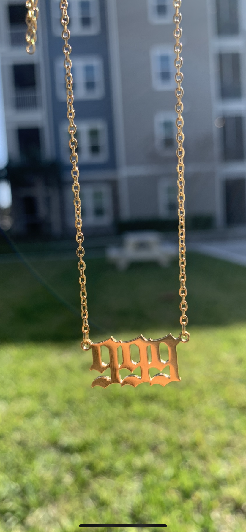 Gold Angel Number Necklace
